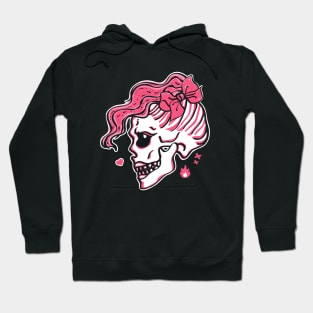 Pink Girl Skull Hoodie